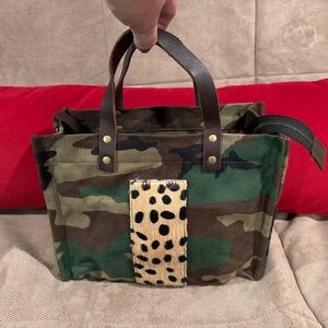 Parker camo bag with cheetah stripe